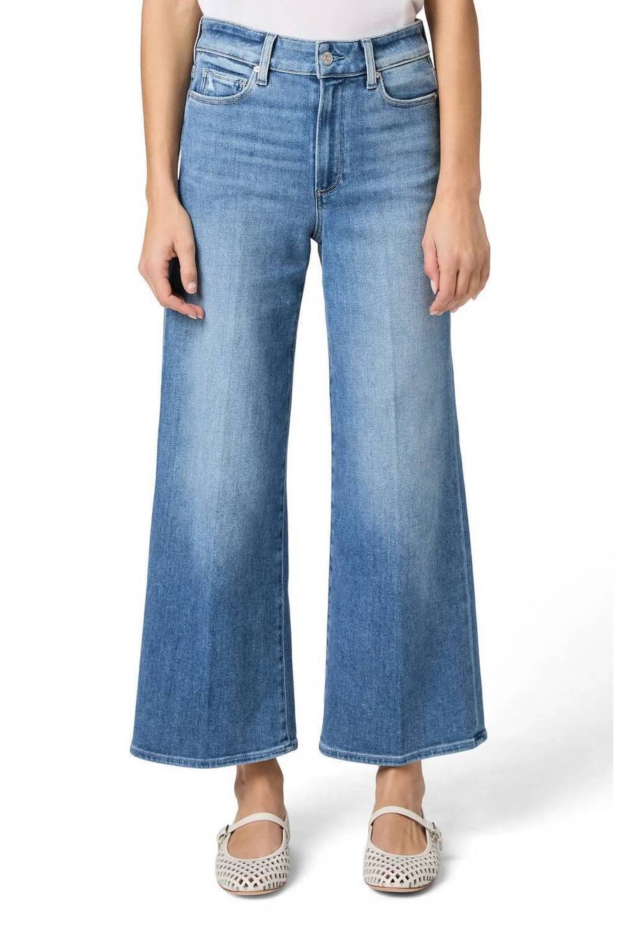 NEW PAIGE anessa high waist wide leg jeans in vino vibes